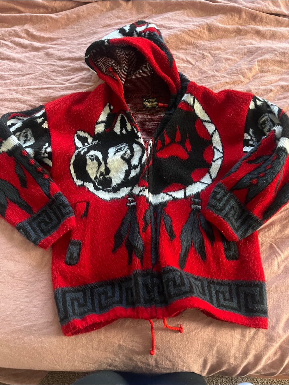 Vintage wolf wool jacket